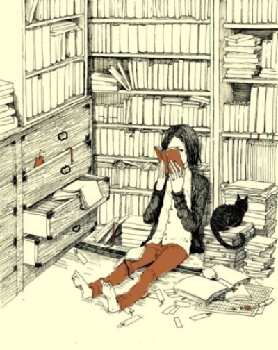 Картинки девушка с книгой рисованная Картинки девушка с книгой рисованная